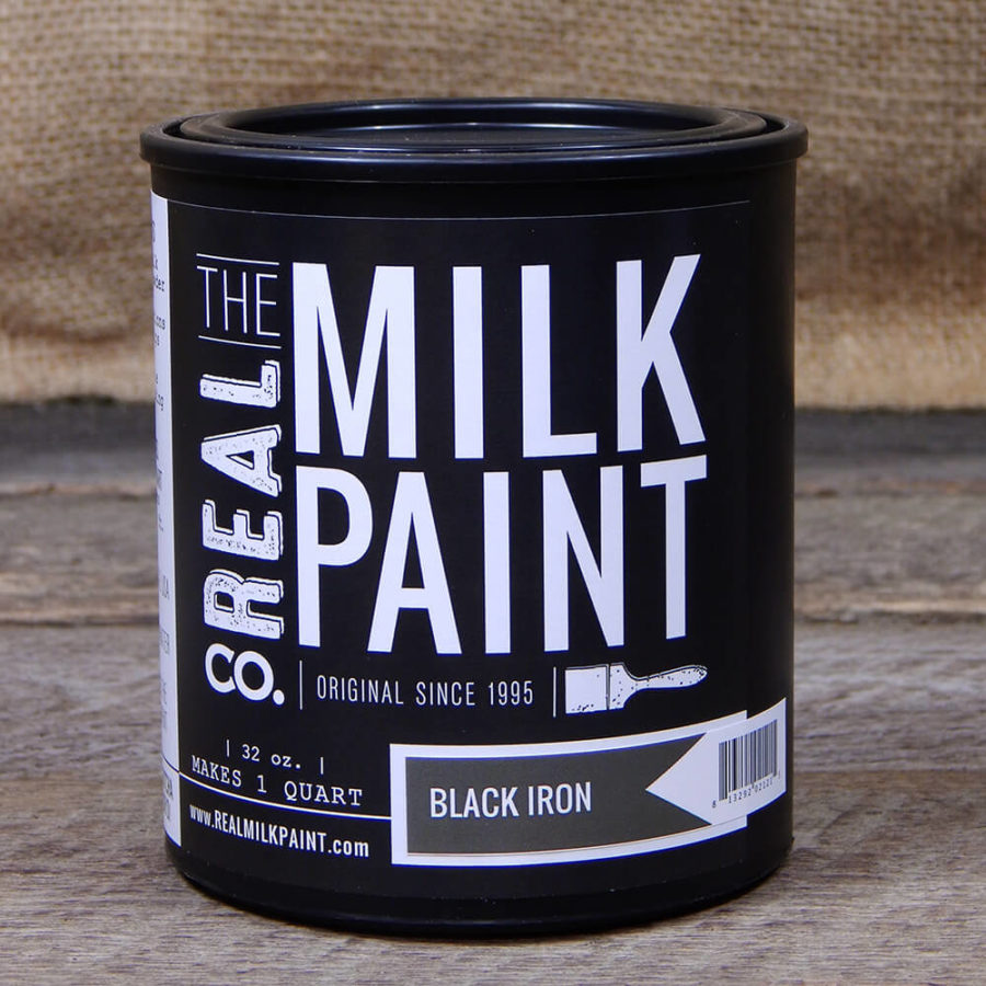 Real Milk Paint (cuarto de galón (32 onzas), pintura de madera negra para  muebles, pintura mate para armarios, paredes, ladrillo y piedra, orgánica a